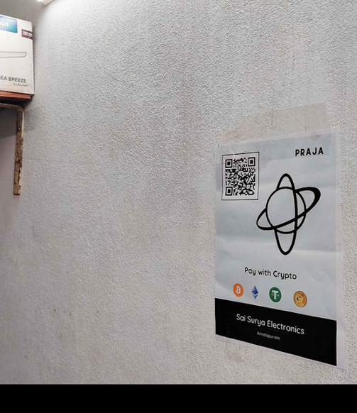 PRAJA QR Code at Partner Outlet