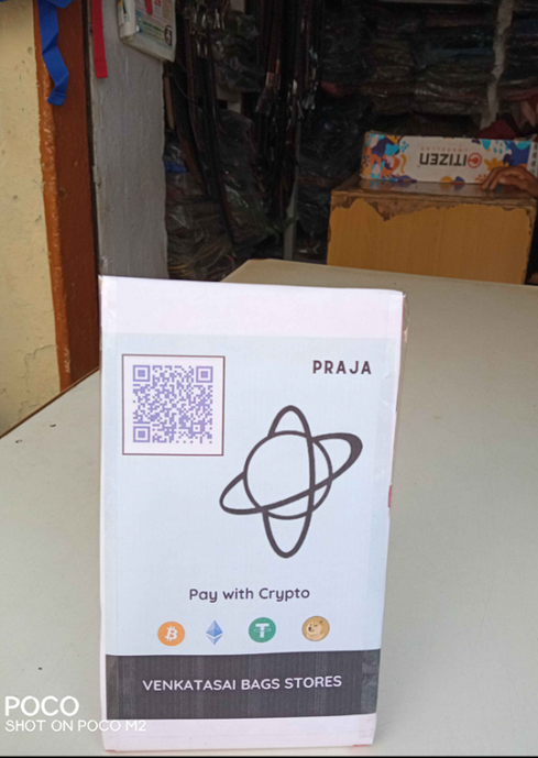 PRAJA QR Code at Partner Outlet