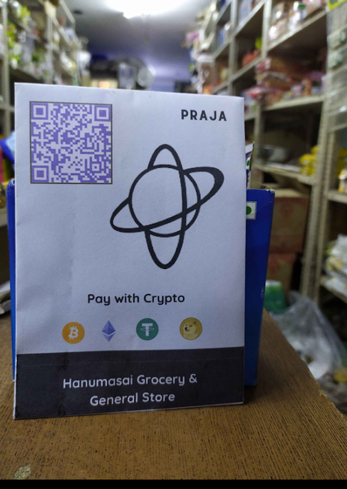 PRAJA QR Code at Partner Outlet